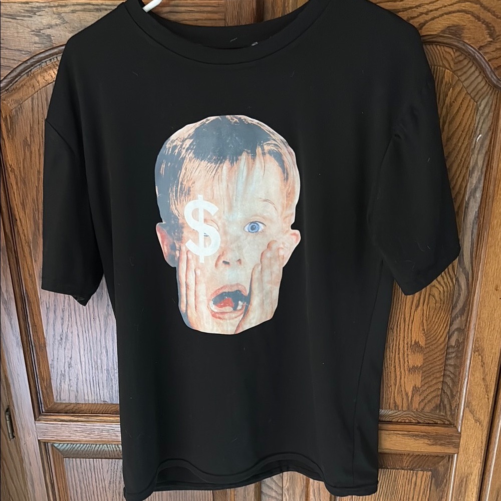 Black Macauley Caulkin Women’s Shirt with Graphic Print Tee